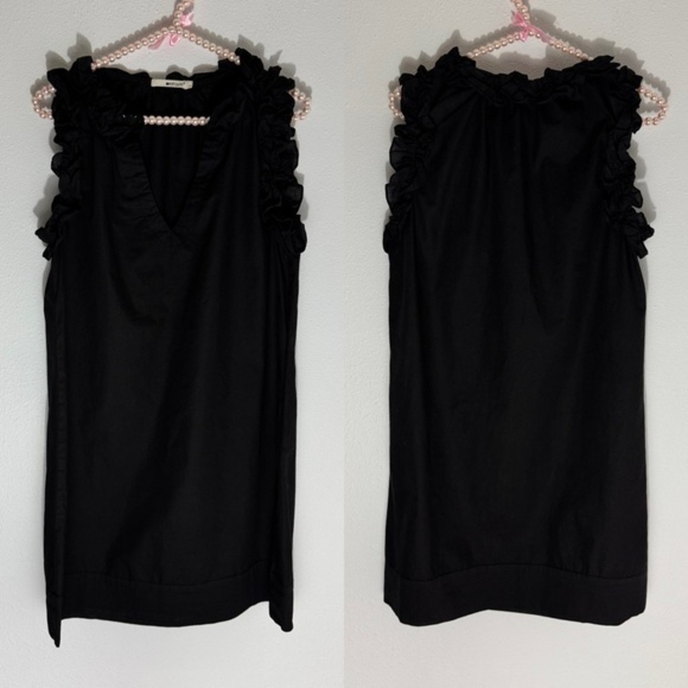LAMade black ruffle minidress size Large